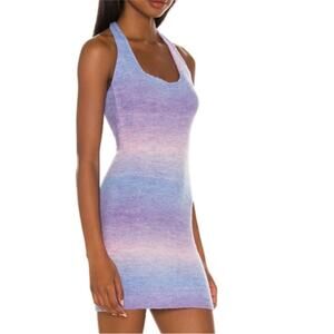 Revolve Superdown Kayla Halter Ombré Sweater Bodycon Mini Dress, EUC, Size Small